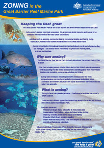 GBRMPA ELibrary: Zoning in the Great Barrier Reef Marine Park brochure 2007